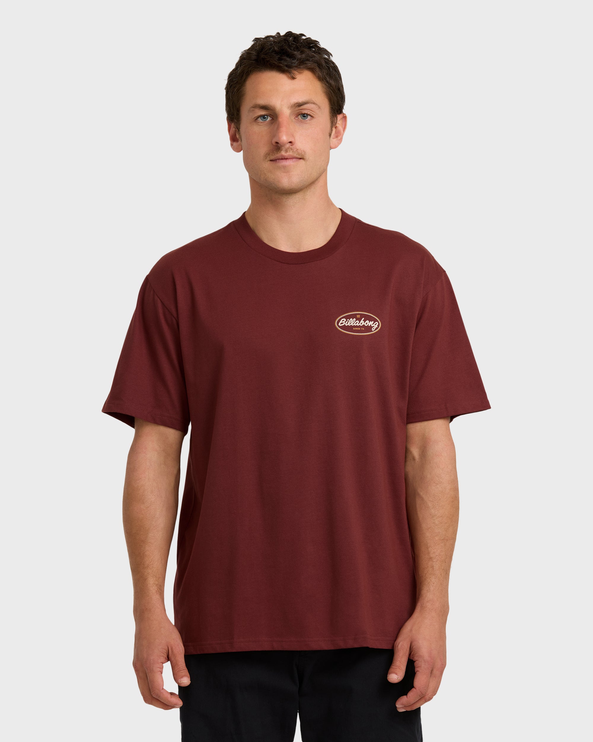 Walled Regular Short Sleeve T-Shirt - Plum - Image 2