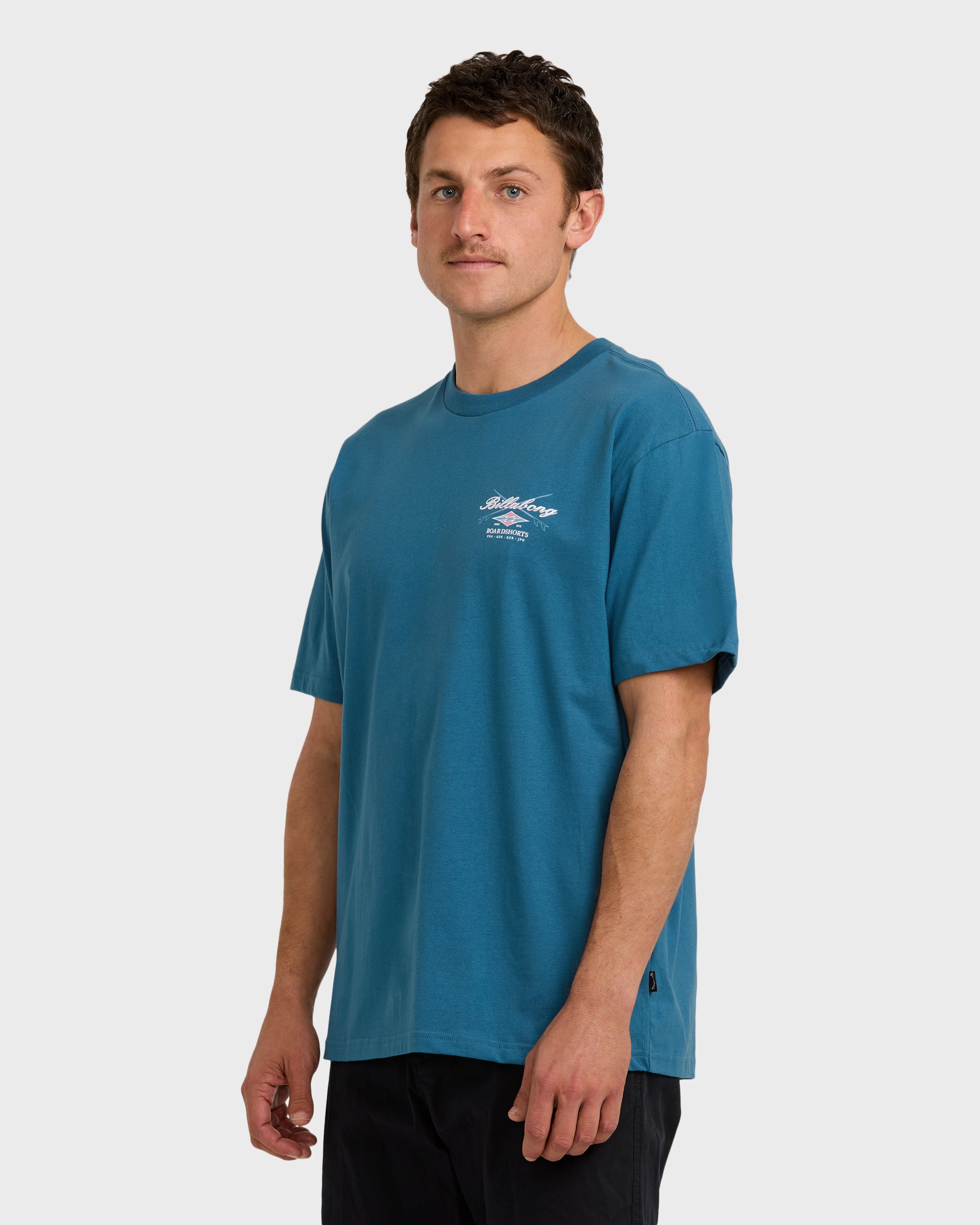 Crossboards Sleeve Short Sleeve T-Shirt - Chino- Real Teal - Image 3