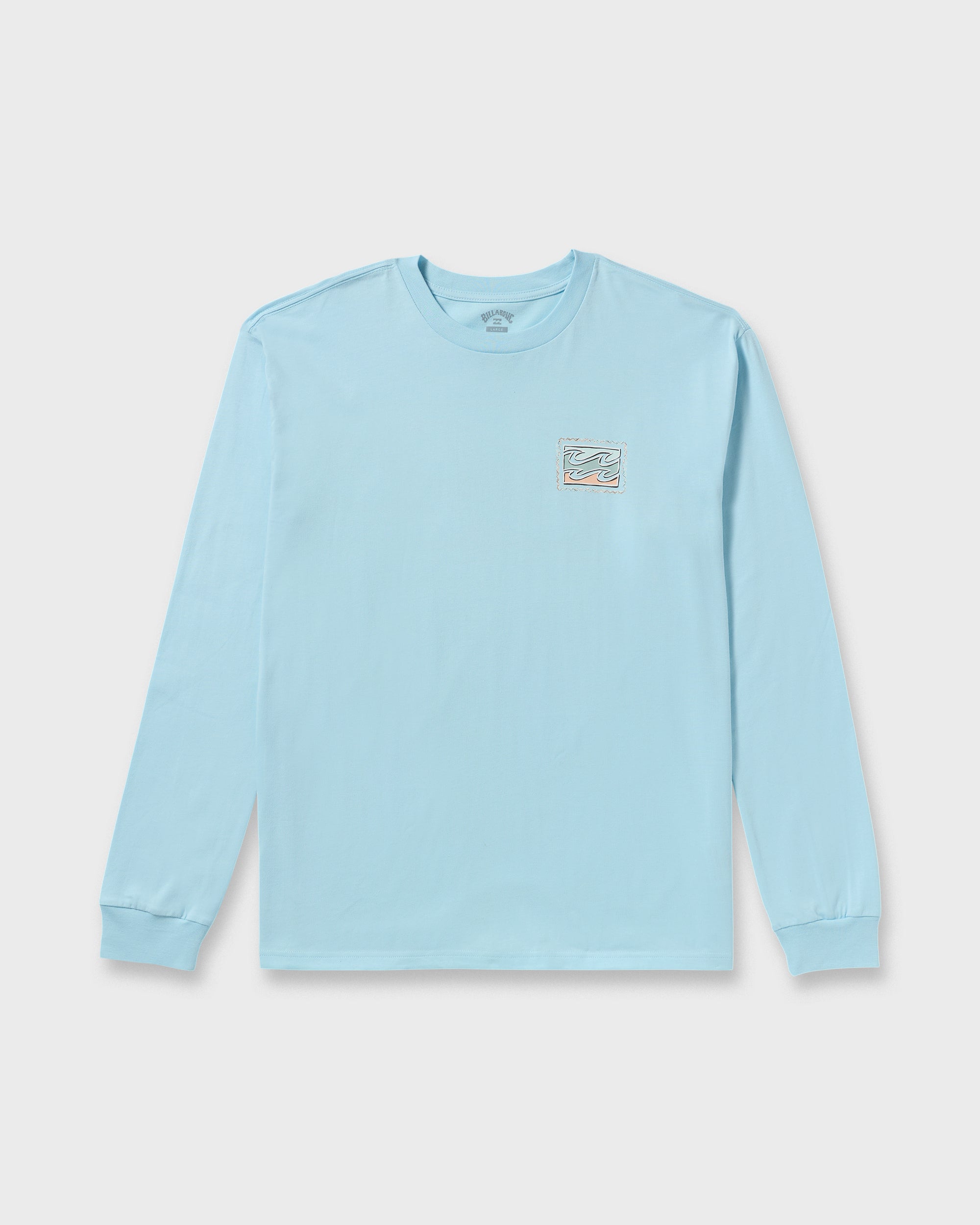 Crayon Wave Regular Long Sleeve T-Shirt - Coastal Blue - Image 6
