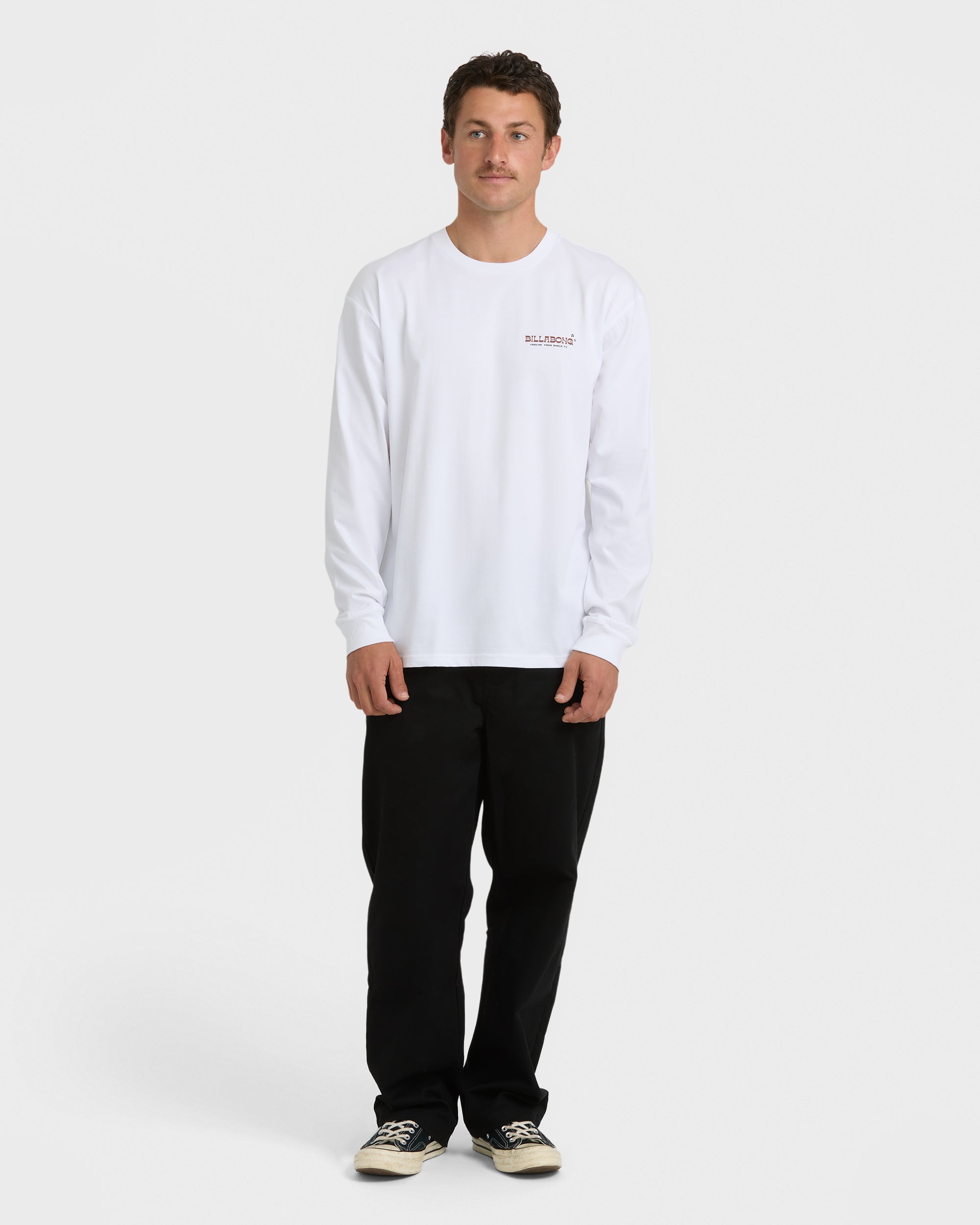 Under The Sun Regular Long Sleeve T-Shirt - White - Image 3