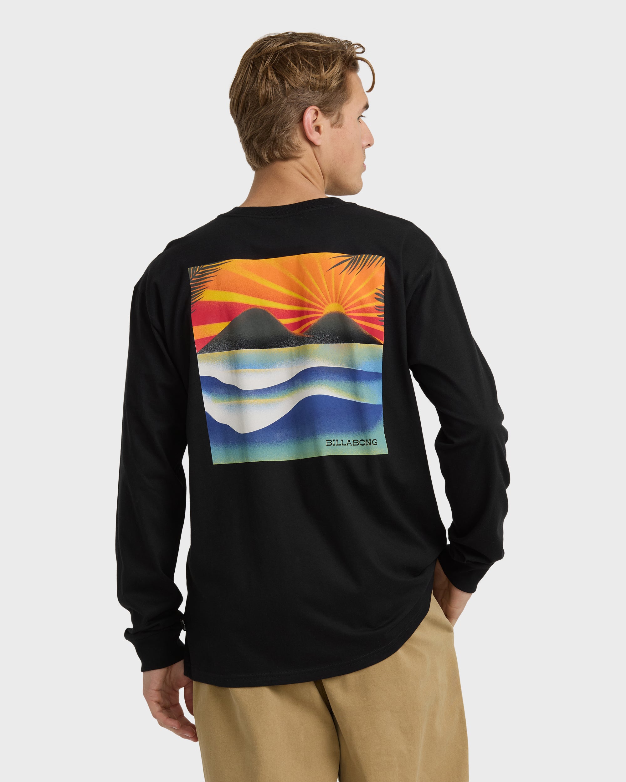 Surf Dreams Regular Long Sleeve T-Shirt - Black