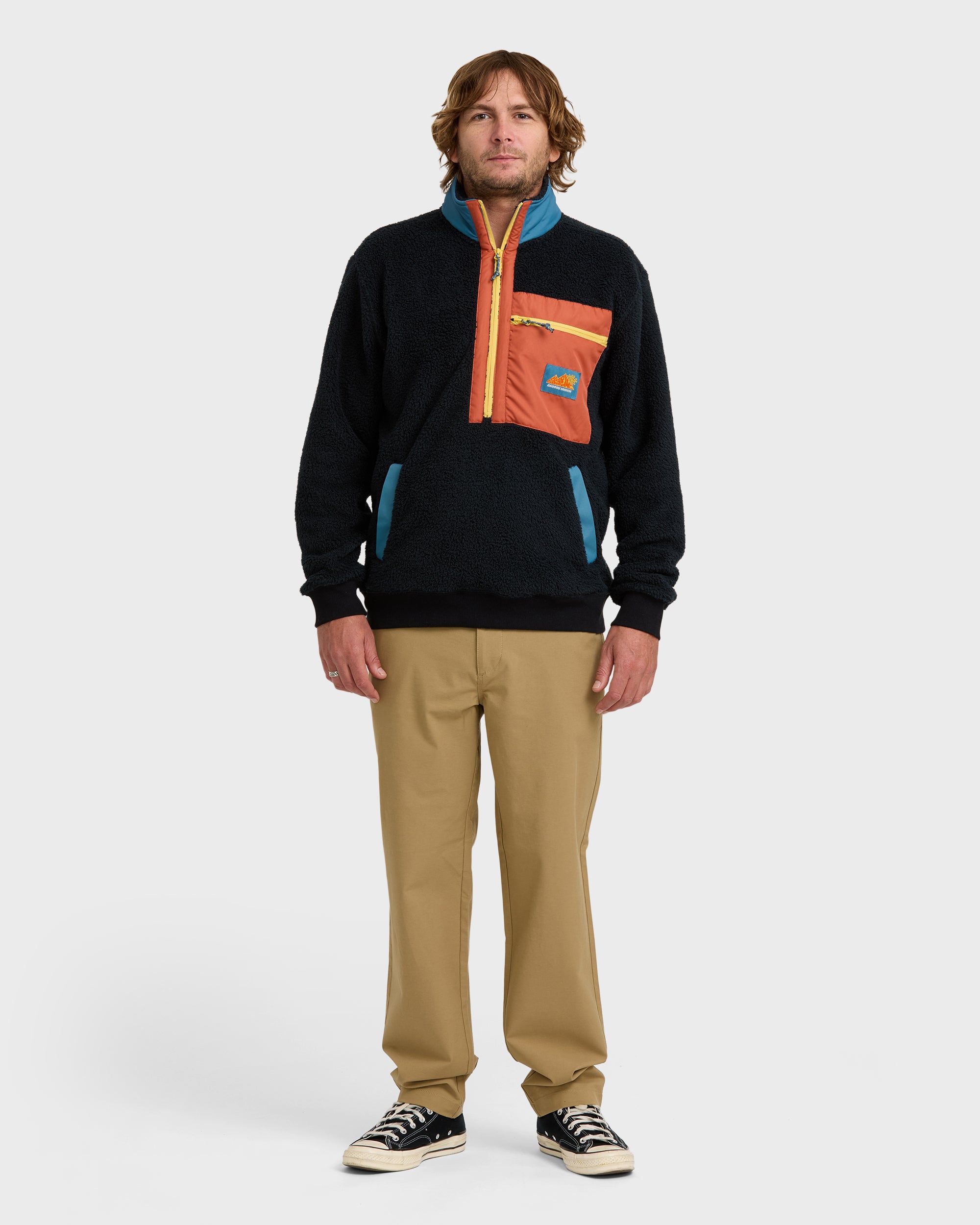Boundary Peak Neck Sweatshirt - Black - Image 3