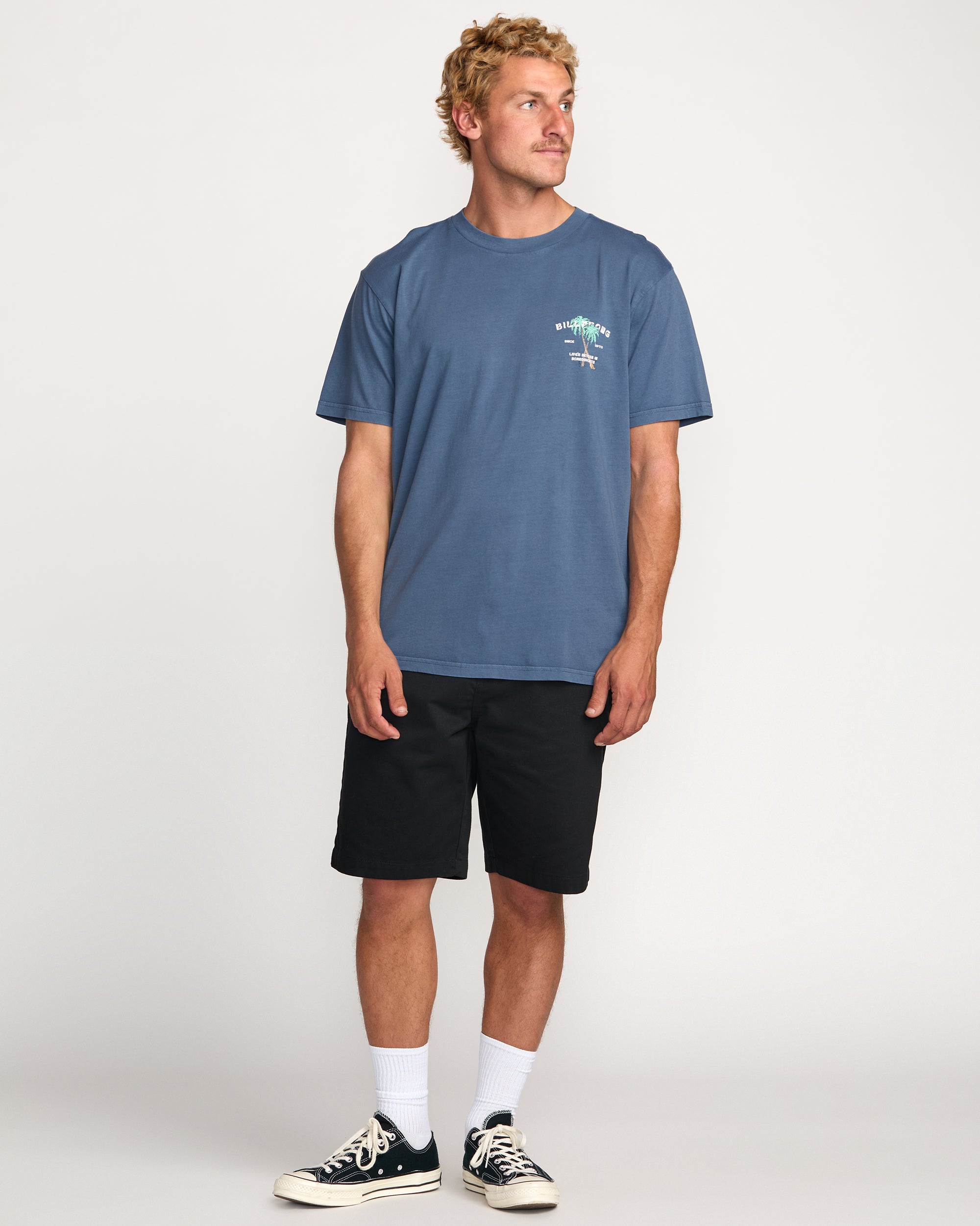 Better Premium Wave Wash Tee - Deep Blue - Image 3
