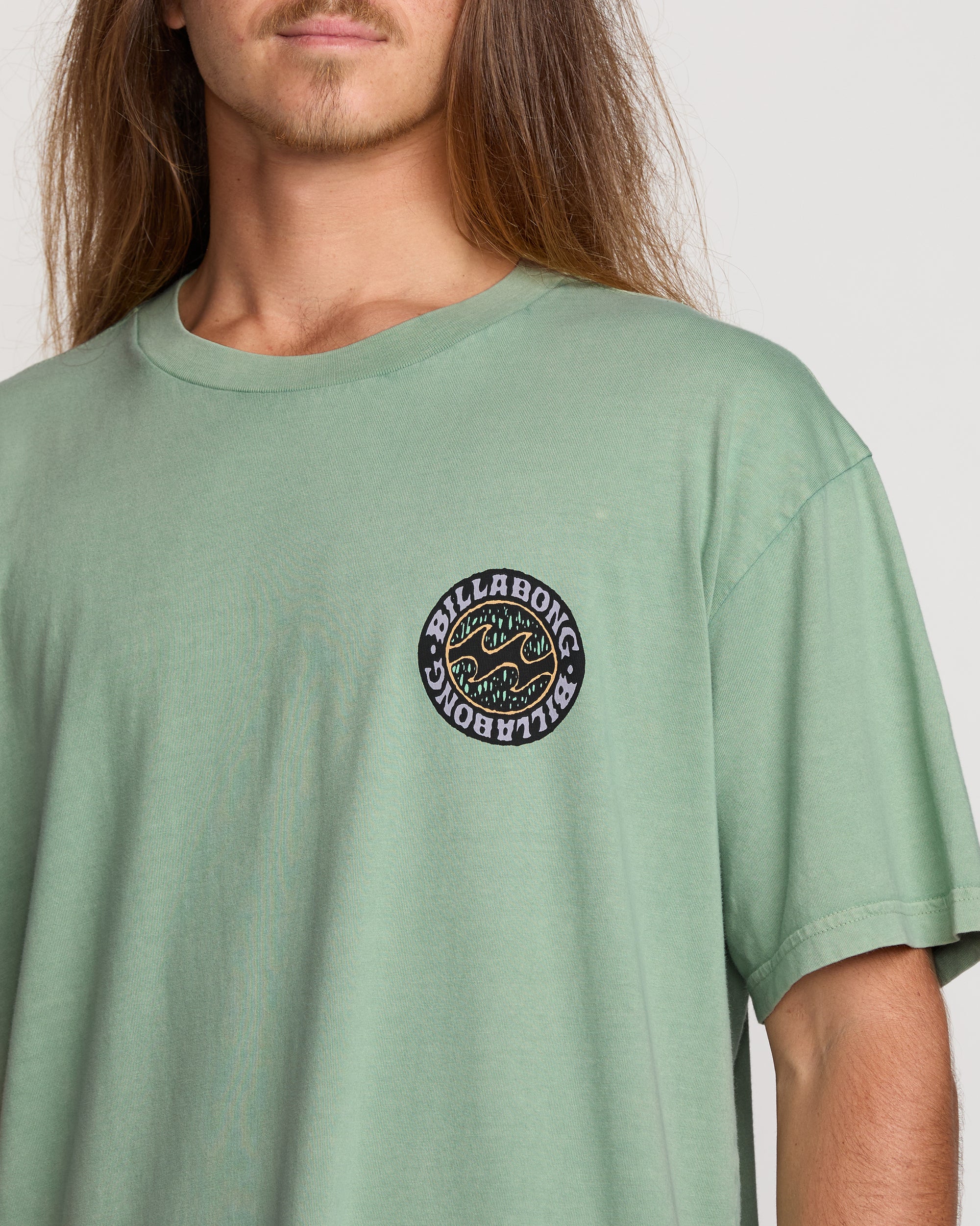 Decal Regular Wave Wash Tee - Mist Green - Image 5