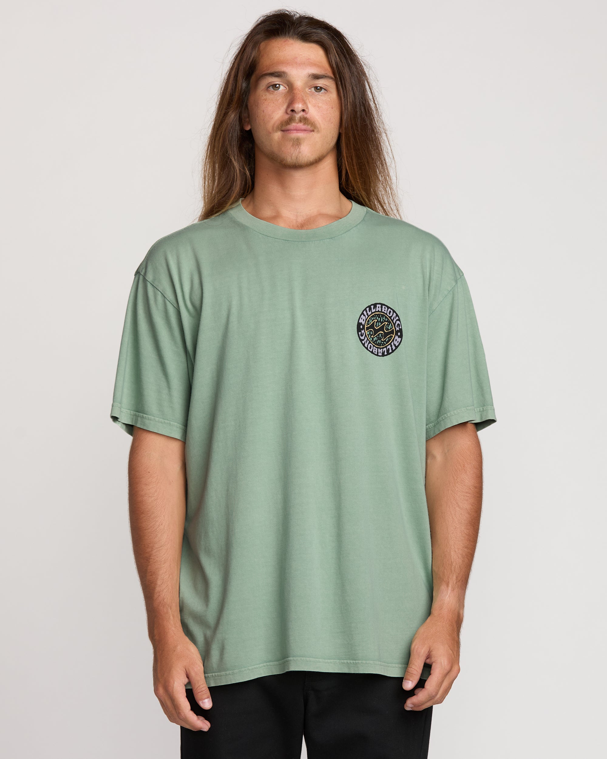 Decal Regular Wave Wash Tee - Mist Green - Image 2