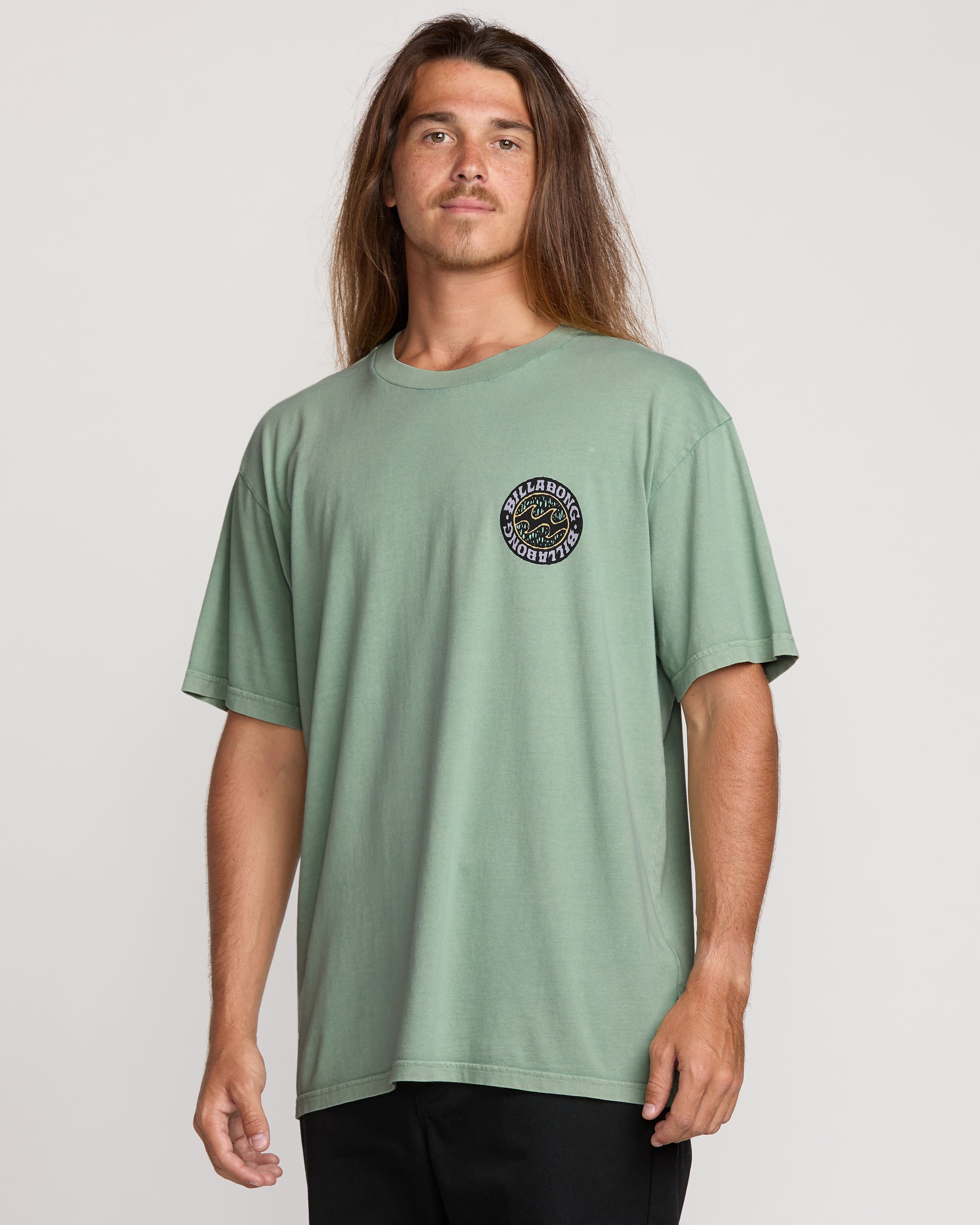 Decal Regular Wave Wash Tee - Mist Green - Image 4