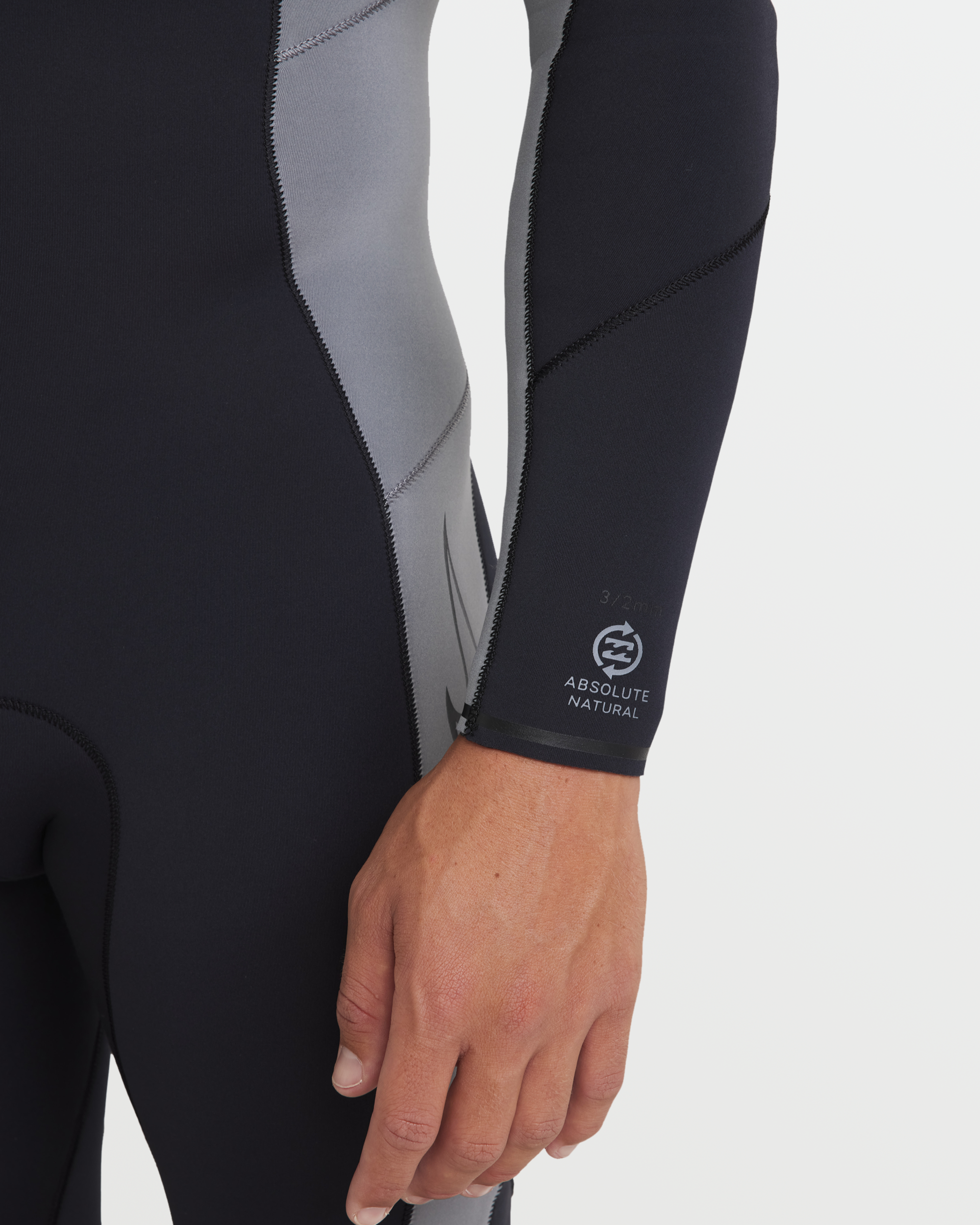 3/2mm Absolute Natural Back Zip Fullsuit - Alloy - Image 4