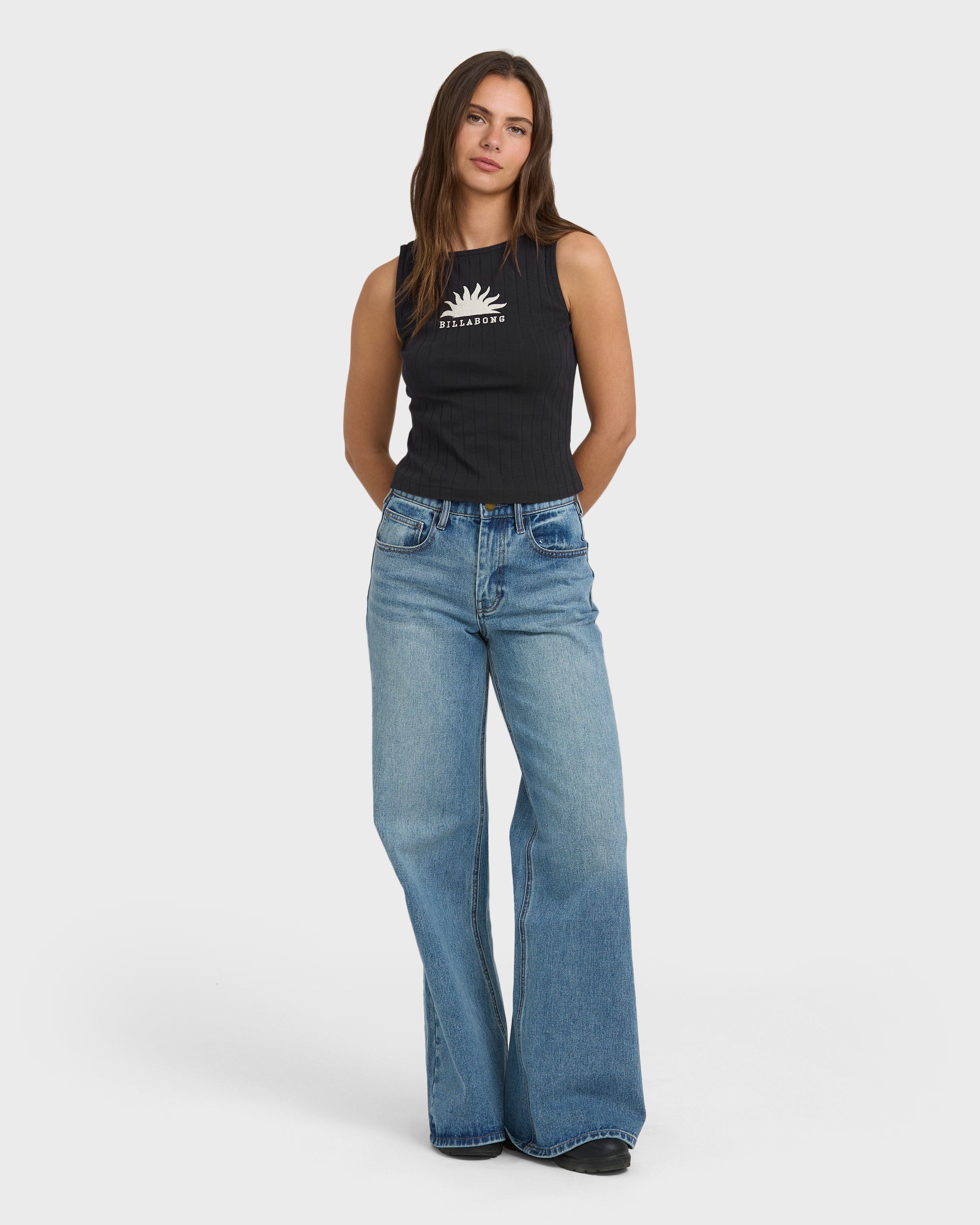 Rae Knit Tank T-Shirt - Black Sands - Image 5