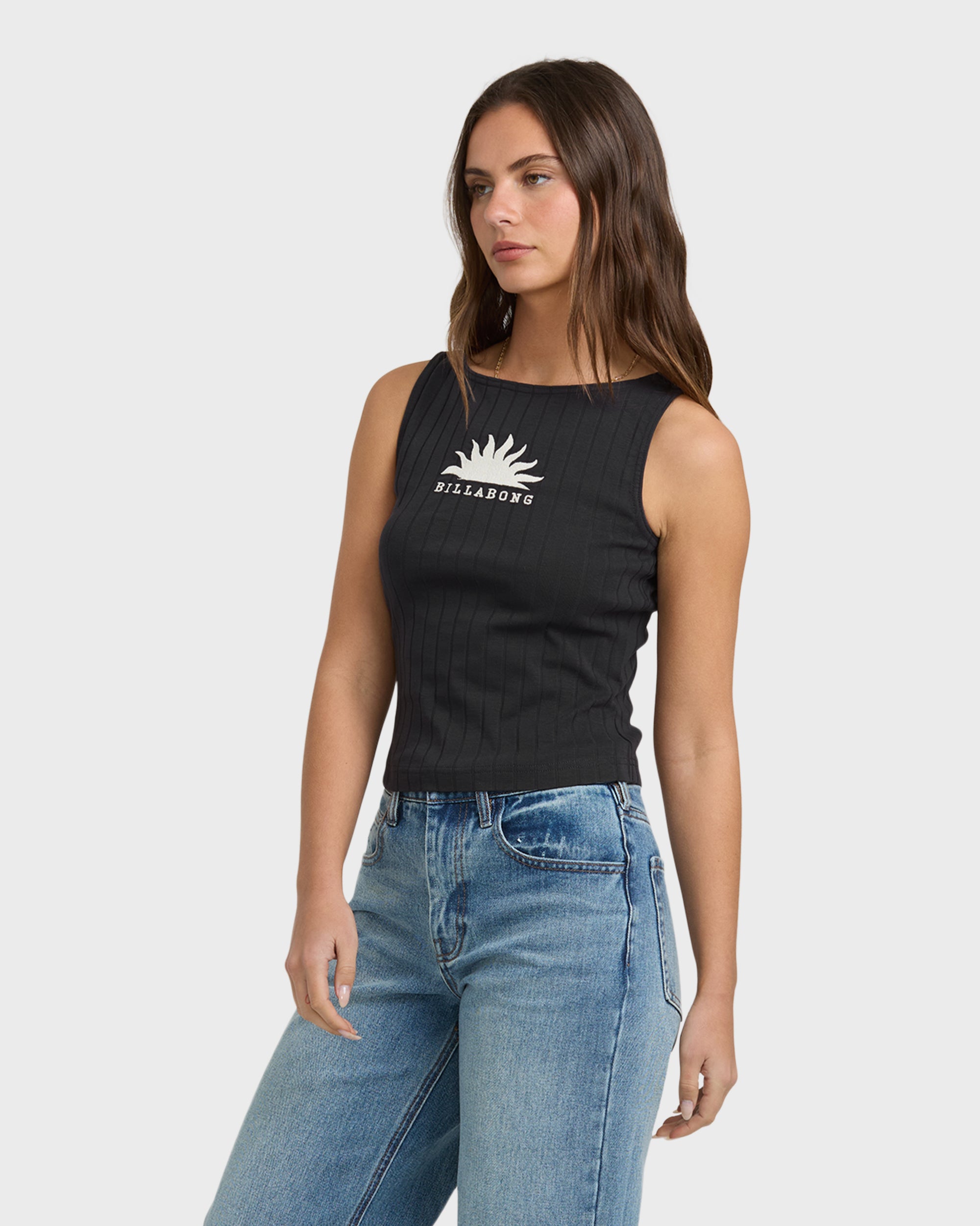 Rae Knit Tank T-Shirt - Black Sands - Image 6