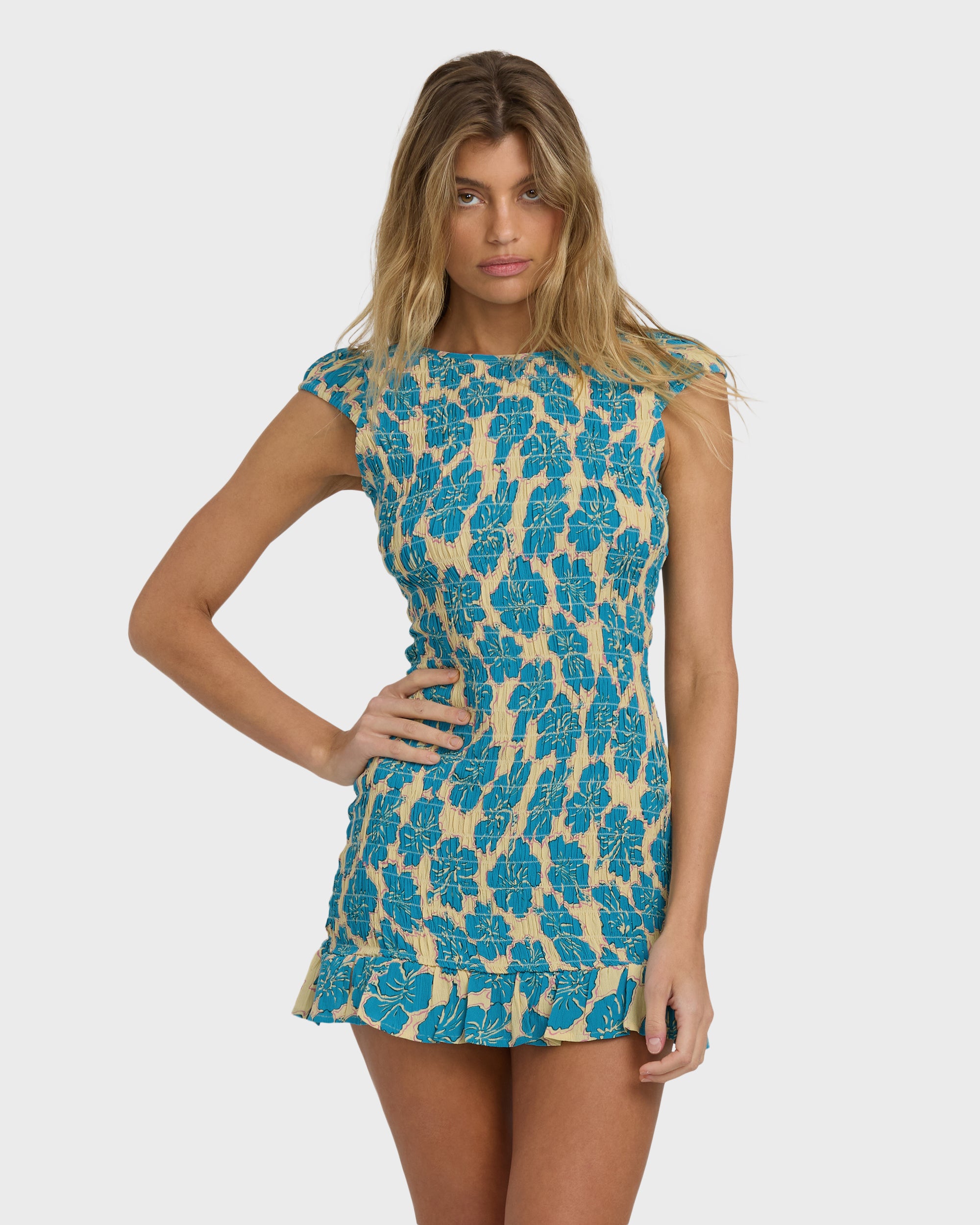 Bright Side Mini Dress - Pale Yellow - Image 4
