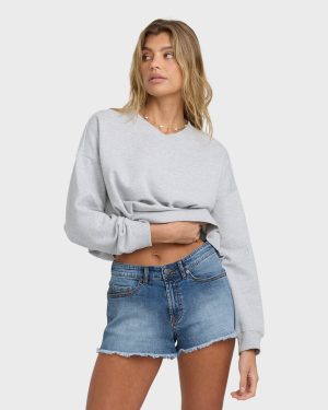 Drifter Denim Shorts - Medium Surf Spray