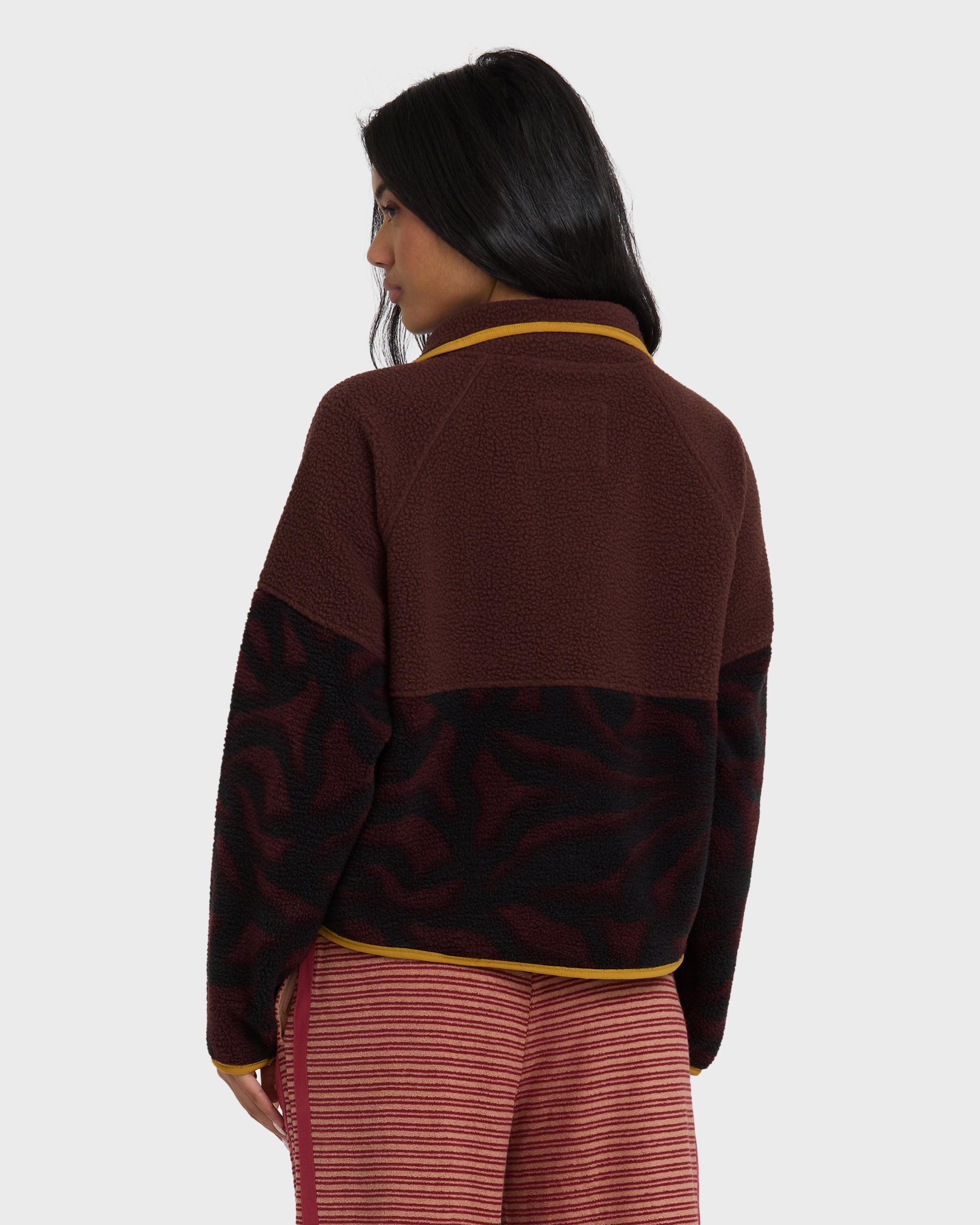 A/Div Popoyo Snap Up Sherpa Fleece Jacket - Teak - Image 7