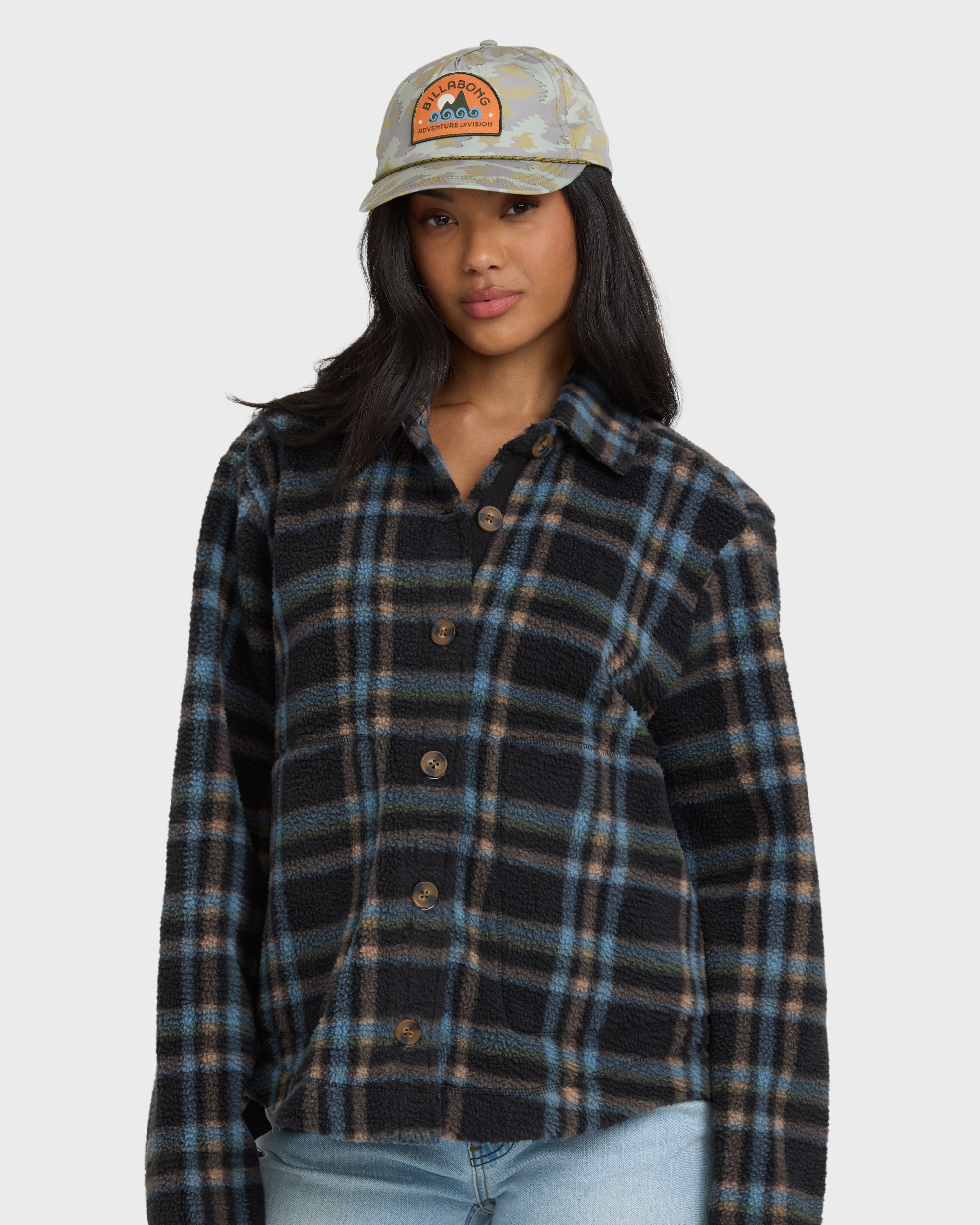 Breezy Sherpa Shacket - Black Sands - Image 4