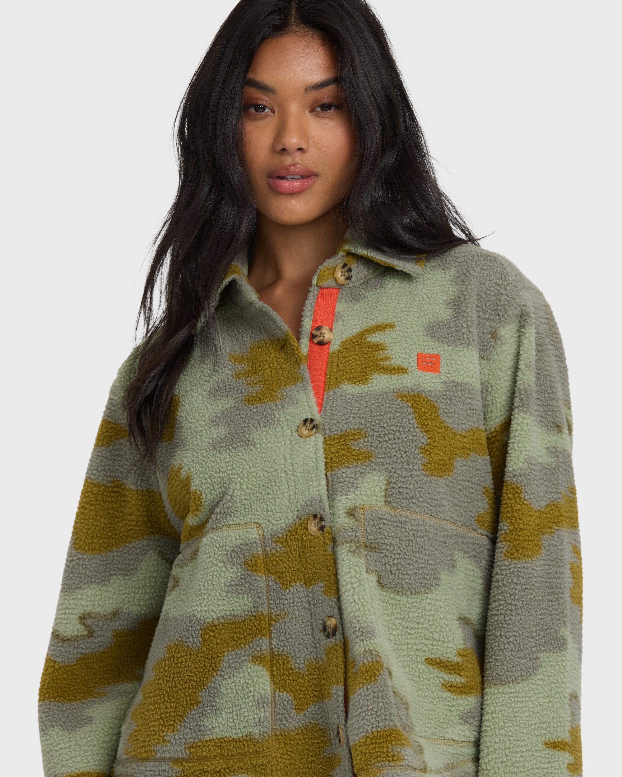 Breezy Sherpa Shacket - Camoflauge - Image 3
