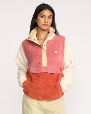 A/Div Switchback Pullover Half Snap Sherpa Fleece - Kiss The Earth