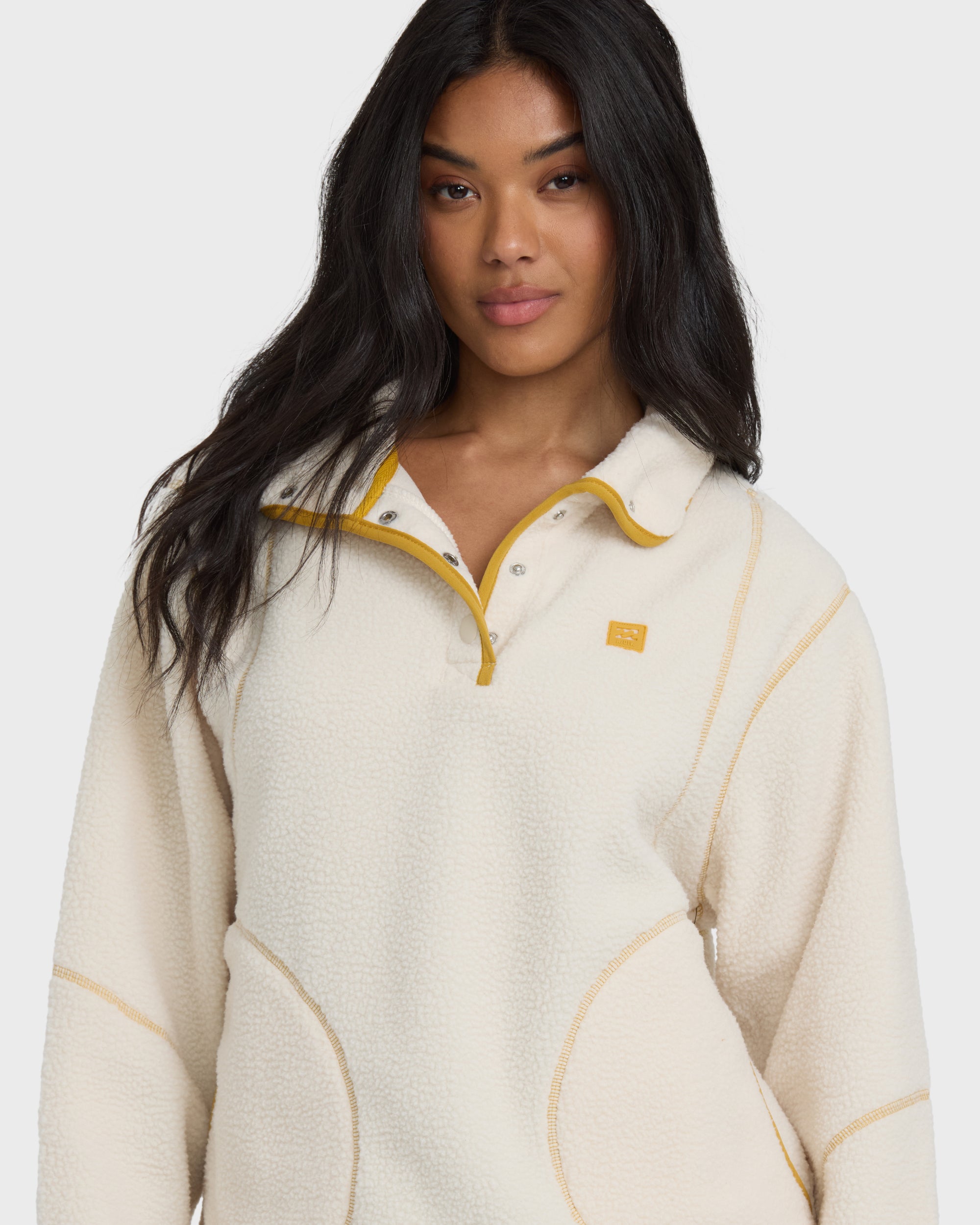 Streamer Half Snap Sherpa Fleece Pullover - Whitecap - Image 2