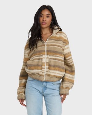 First Light Sherpa Front Zip Fleece - Coyote