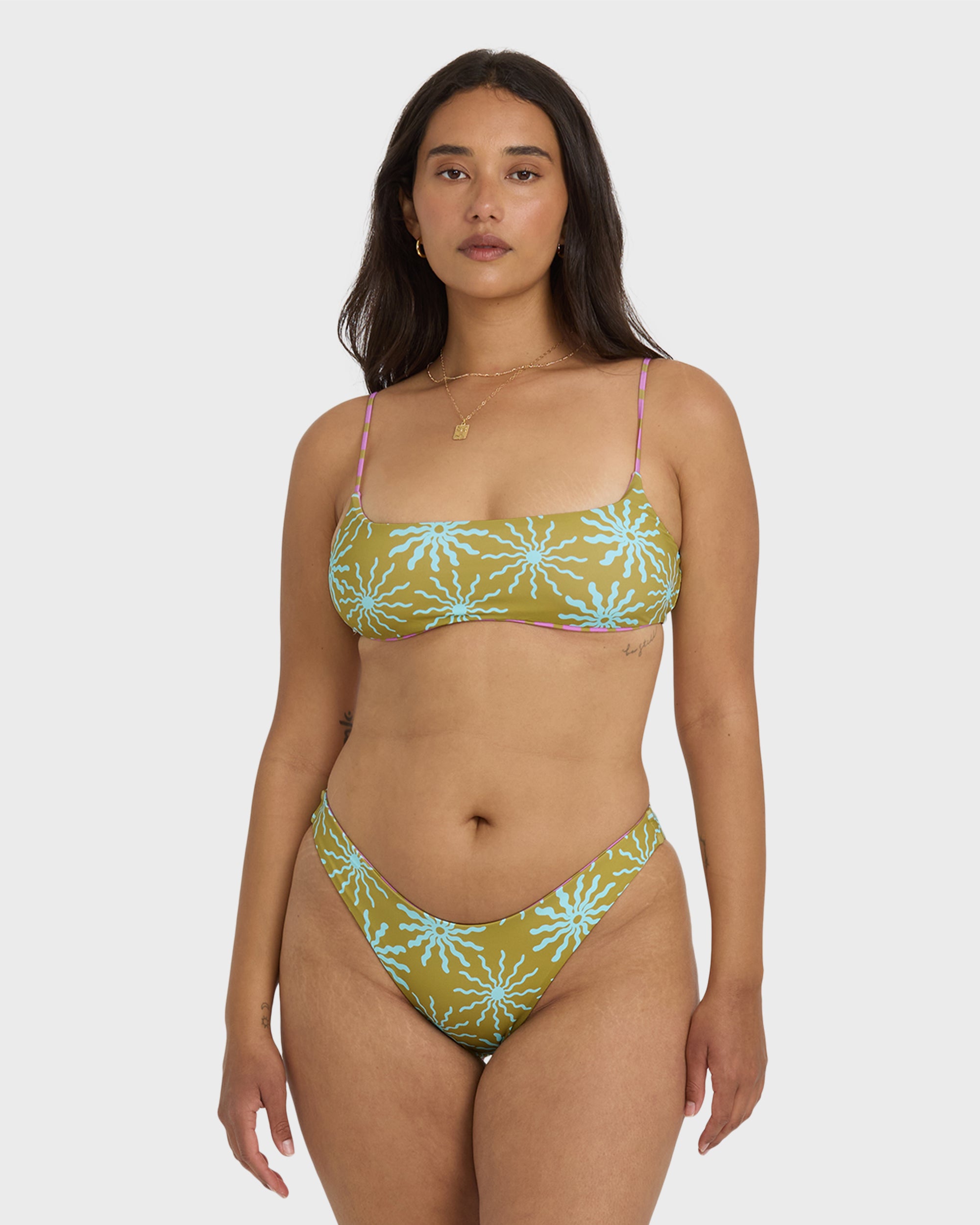 Sun Fired Reversible Hike Bikini Bottom - Moss - Image 8