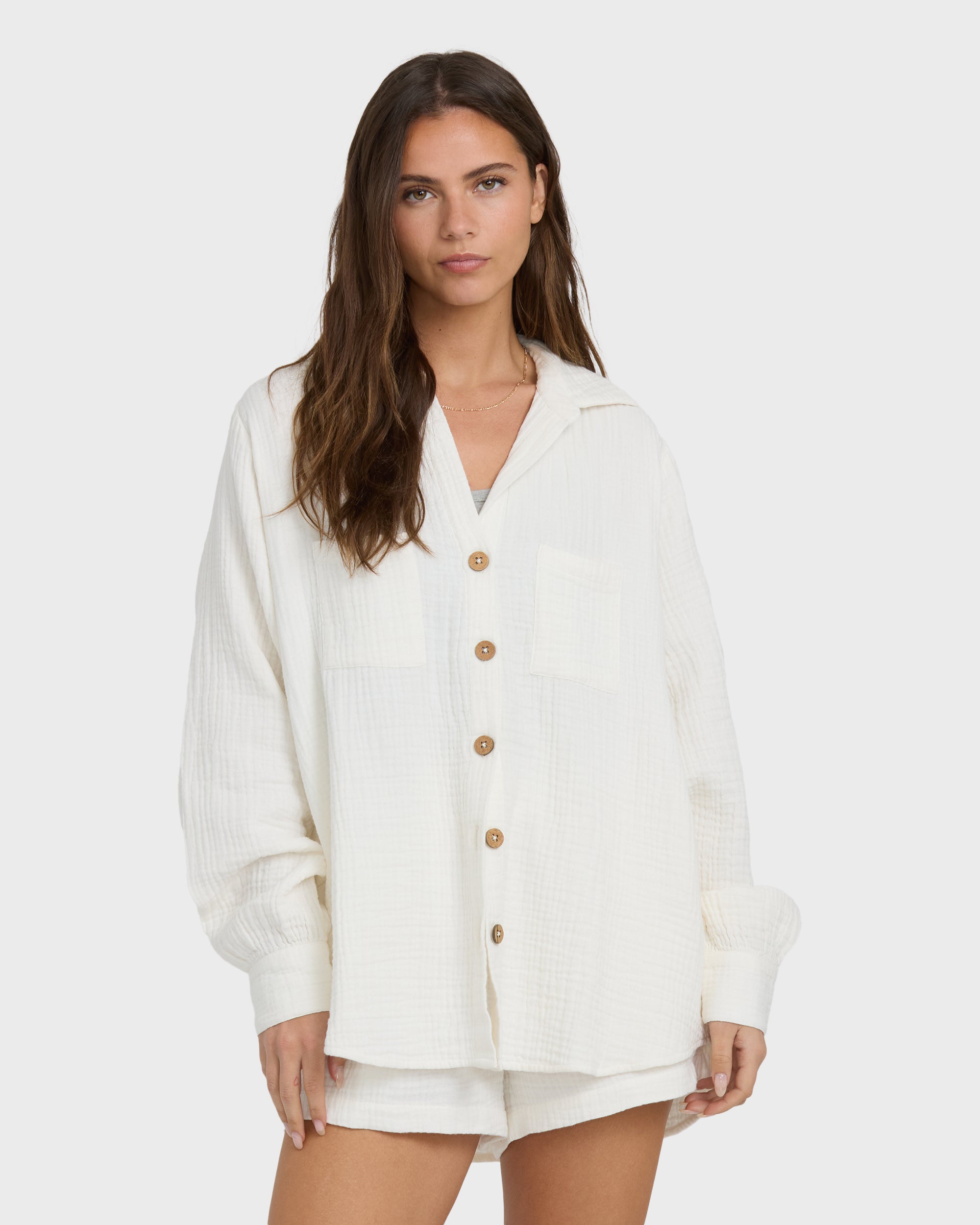 Sweet Swell Long Sleeve Shirt - Salt Crystal - Image 3